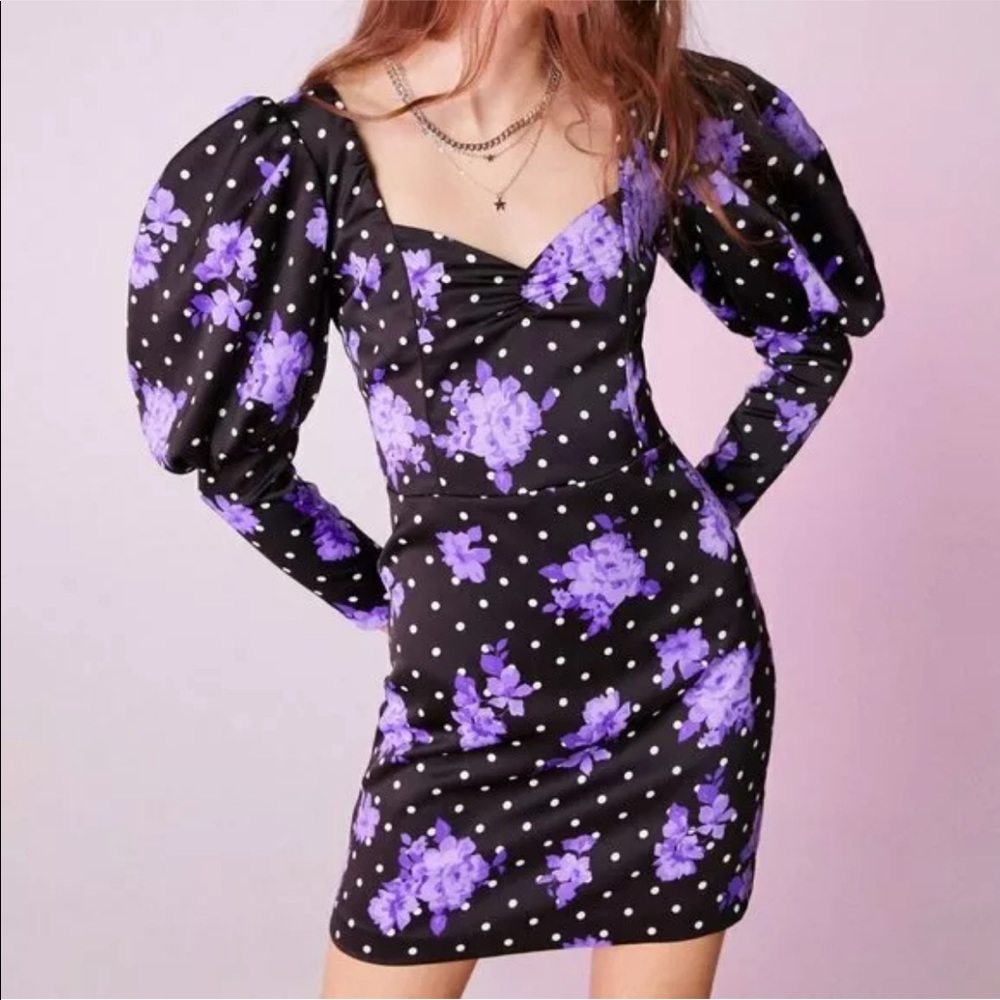 Satin Polka Dot Boho dress